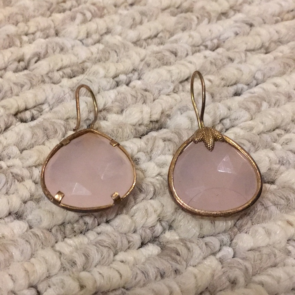 Coralia Leets pink stoned jewel earrings